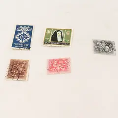 Lot Of 5 Portugal Mixed Used Stamps 1940s 1950s