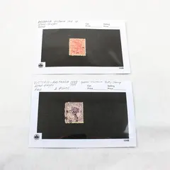 Lot Of 2 Victoria Australia Stamps Used Hinged 1910 One Penny 1899 Duty Stamp