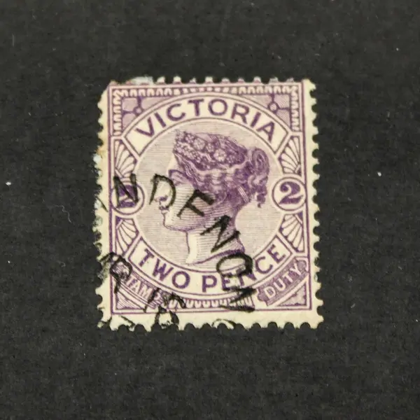 Lot Of 2 Victoria Australia Stamps Used Hinged 1910 One Penny 1899 Duty Stamp