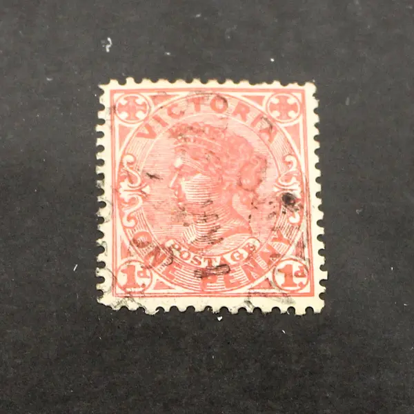 Lot Of 2 Victoria Australia Stamps Used Hinged 1910 One Penny 1899 Duty Stamp