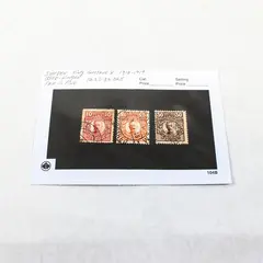Lot Of 3 Sweden King Gustaf V 10/25/30 Ore Stamps Used Hinged 1910s