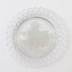 Early American Pressed Glass Child's Plate Egg & Dart "Mary Had a Little Lamb"