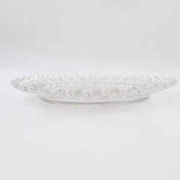 Early American Pressed Glass Child's Plate Egg & Dart "Mary Had a Little Lamb"