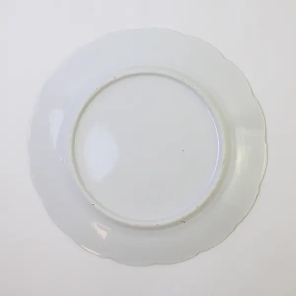 Vintage Porcelain Collector Plate Pink & Yellow Roses Gold Trim 8.5in