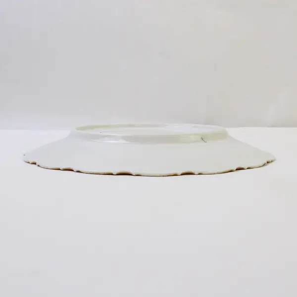 Vintage Porcelain Collector Plate Pink & Yellow Roses Gold Trim 8.5in