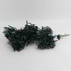 Lot Of 4 UL Multicolor String Lights TS-66 With Green Cord (Tested, Works)