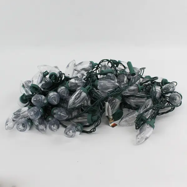 Lot Of 3 UL Warm White String Lights TS-55 With Green Cord & Clips(Tested Works)