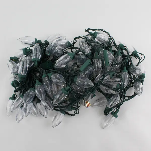 Lot Of 3 UL Warm White String Lights TS-55 With Green Cord & Clips(Tested Works)