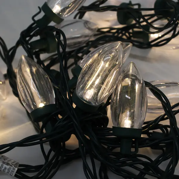 Lot Of 3 UL Warm White String Lights TS-55 With Green Cord & Clips(Tested Works)