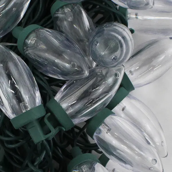 Lot Of 3 UL Warm White String Lights TS-55 With Green Cord & Clips(Tested Works)