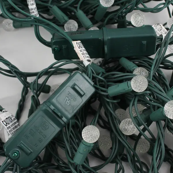 Lot Of 3 UL Warm White String Lights W/ Green Cord 2 YL-L2KC-22 & YL-LCK1-22R