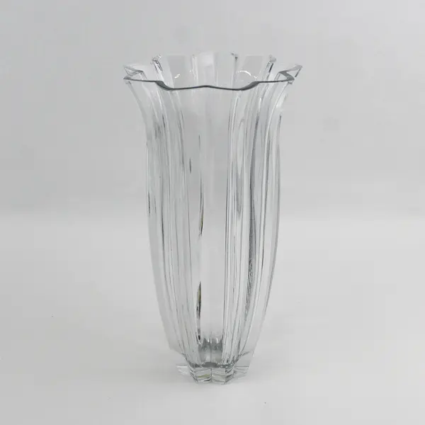 Unbranded/Unmarked Clear Glass Large/Tall Bouquet Vase 14" Tall 7.5" Diameter