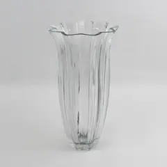 Unbranded/Unmarked Clear Glass Large/Tall Bouquet Vase 14" Tall 7.5" Diameter