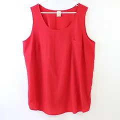 Faded Glory Scarlet Red Scoop Neck Tank Top Women's 2X 18W-20W