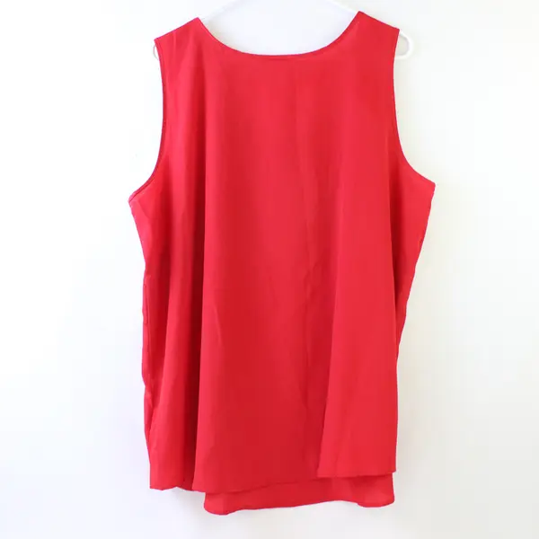 Faded Glory Scarlet Red Scoop Neck Tank Top Women's 2X 18W-20W