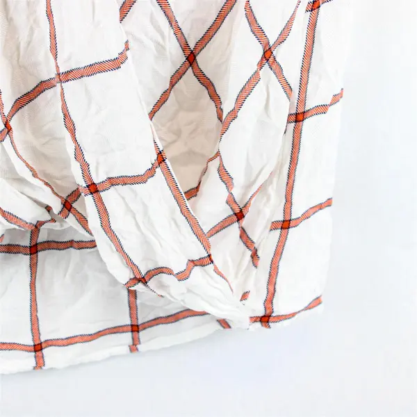 Ana White/Orange Grid/Plaid Patterned Sleeveless Top Womens Size XXL
