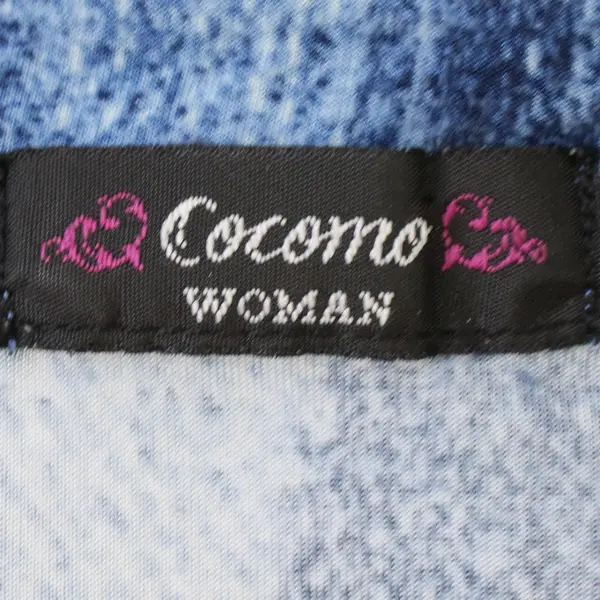 Cocomo Blue Roll-Tab Sleeve Top Women's 3X