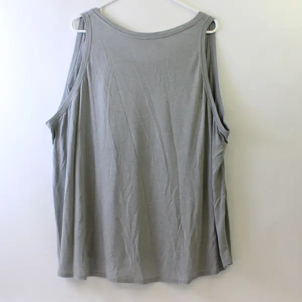 Fifth Sun American Flag Arrow Graphic Gray Tank Top Women's 3X