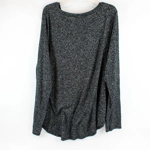 Old Navy Black/Gray Speckled Long Sleeve T-Shirt Top Women's Size Tall XXL