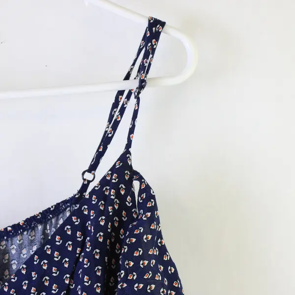 NWT Candalite Floral Pattern Navy Blue Cold Shoulder Maxi Dress Women's 2X