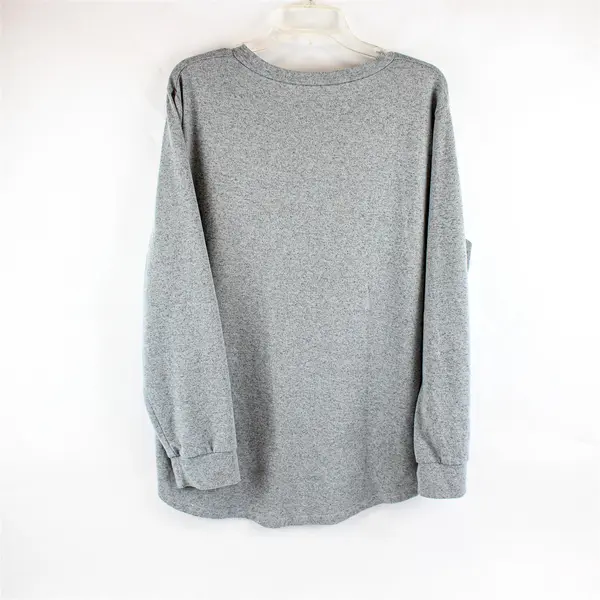  Unbranded Gray Knit Long Sleeve Sweater Top 100% Polyester Women's Size 2XL
