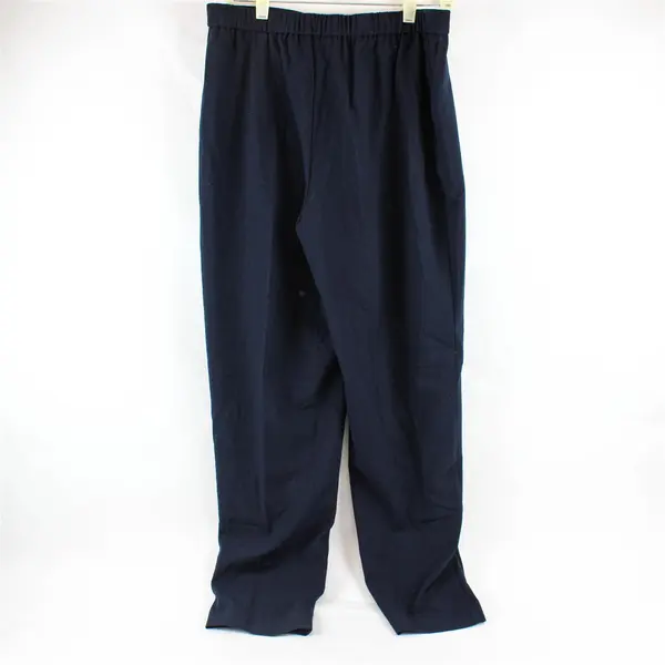 Briggs Solid Navy Blue Color Elastic Waistband Loose Fit Pants Women's Size 14
