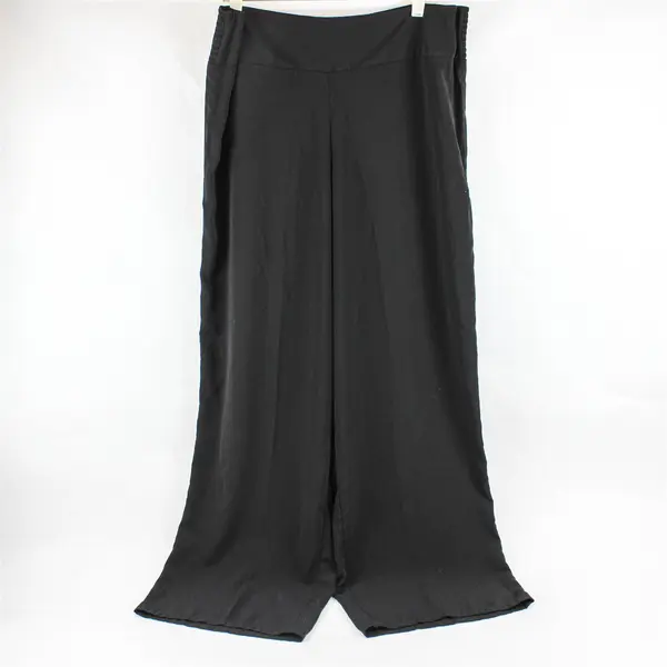 Apt 9 Solid Black Color Elastic Waistband Flowy Loose Fit Pants Women's Size XL
