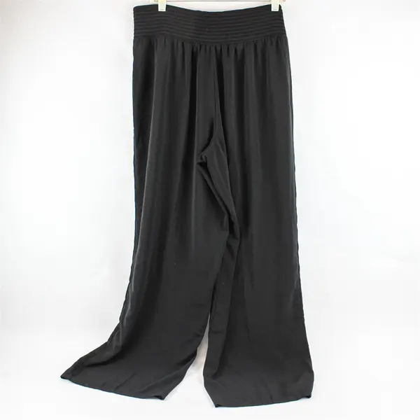 Apt 9 Solid Black Color Elastic Waistband Flowy Loose Fit Pants Women's Size XL