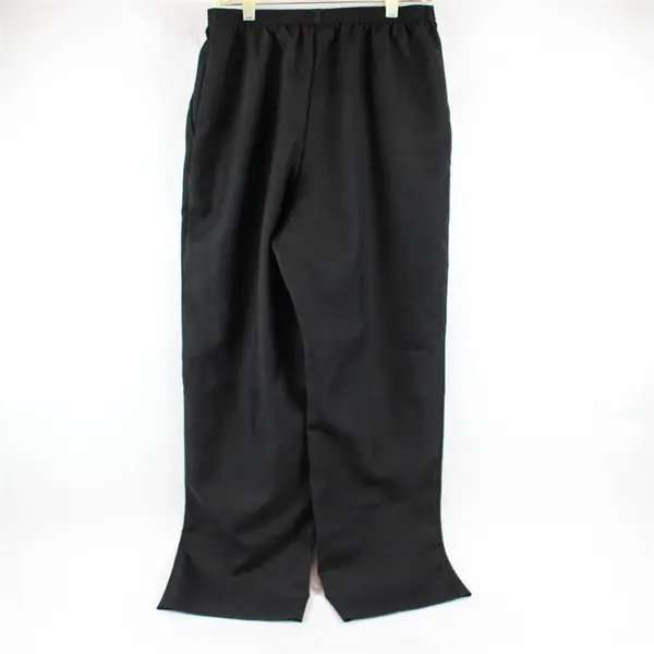 Alfred Dunner Black Elastic Waistband Loose Fit Pants 100% Polyester Women's 14