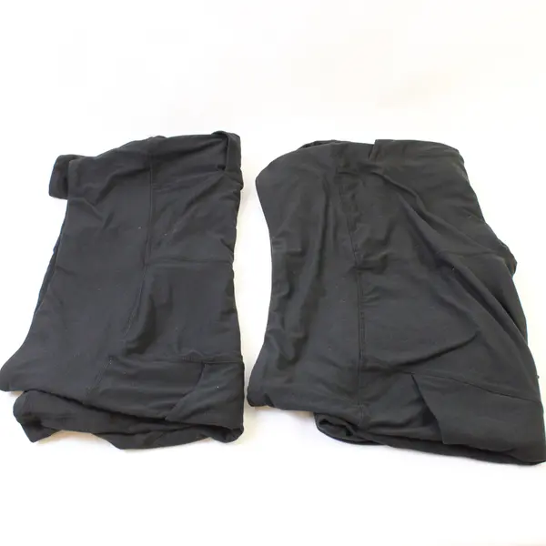 Lot of 2 Solid Black Activewear Leggings with Pockets Women's Size XL