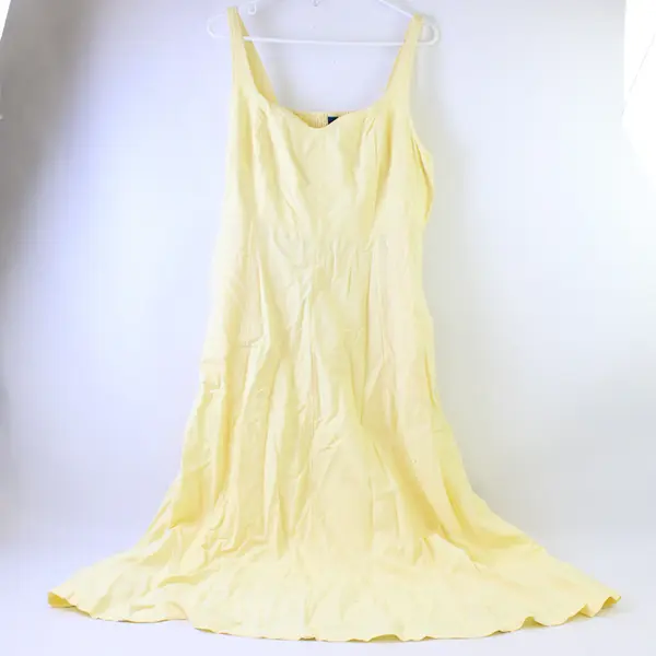 Old Navy Butter Yellow Sleeveless Empire Waist Long Dress Women's Large