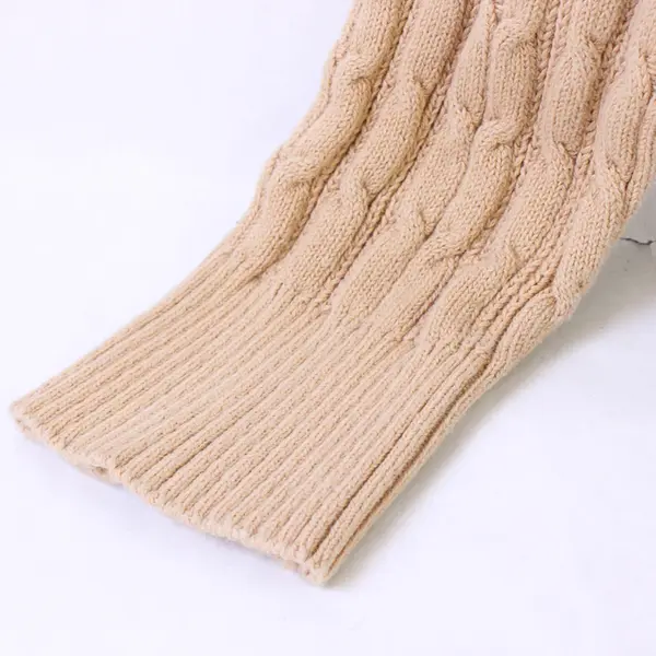 St. John's Bay Beige V-Neck Cable Knit Sweater Women's XXL