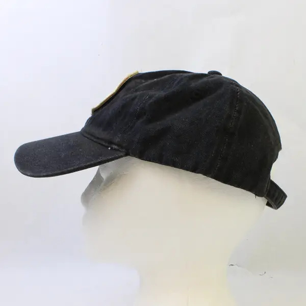 Yellowstone National Park Adult Adjustable Black Denim Dad Cap Relaxed w/Patch