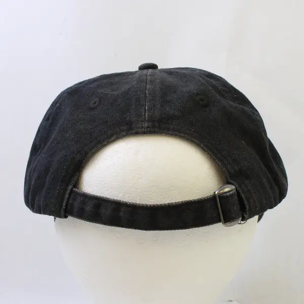 Yellowstone National Park Adult Adjustable Black Denim Dad Cap Relaxed w/Patch