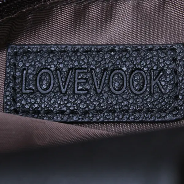 LOVEVOOK Black Purse Faux Leather Tote Bag w/Padded Laptop Compartment
