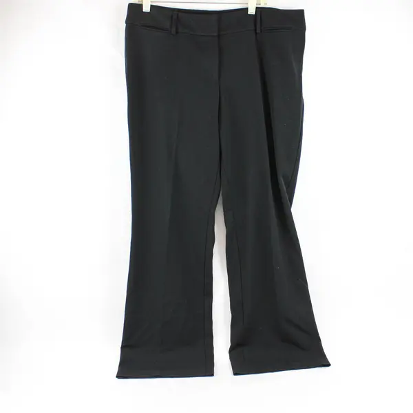 Ann Taylor LOFT Women's 14 Black Curvy Dress Trouser Straight Leg Dress Pants