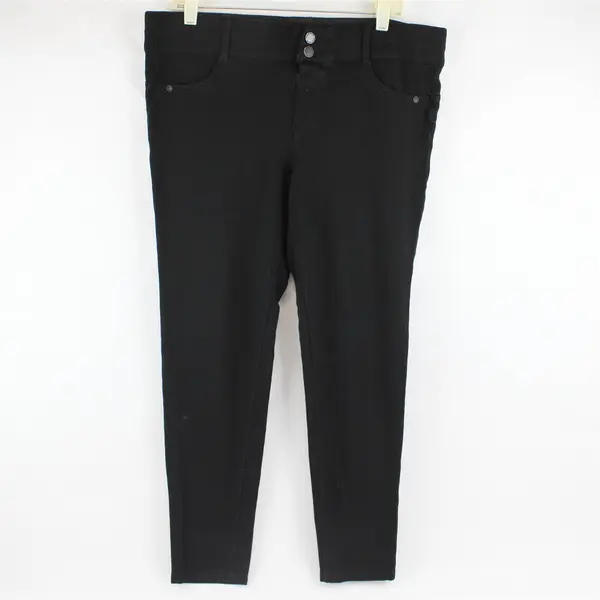 Democracy Artisan Crafted Women's 14 Black Skinny Stretch Dress Pants