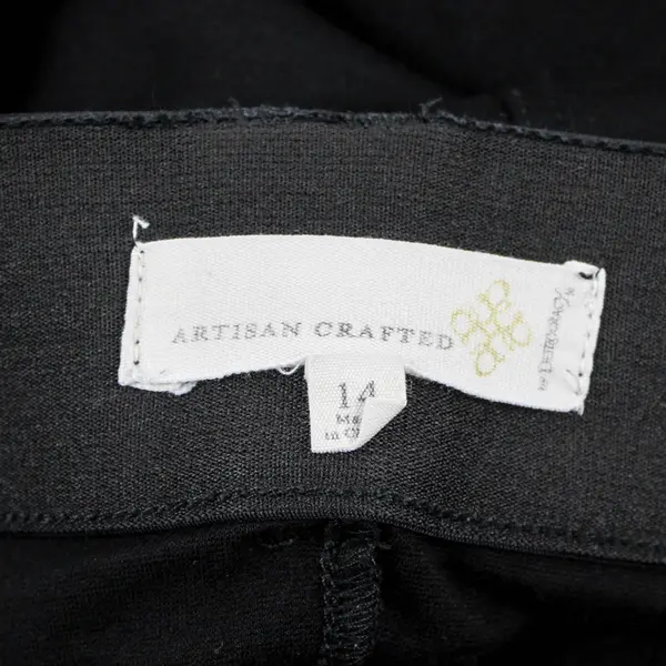 Democracy Artisan Crafted Women's 14 Black Skinny Stretch Dress Pants