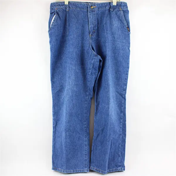Vintage Chic Women's 34x28 Medium Wash Elastic Waist Straight Leg Denim Jeans