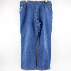 Vintage Chic Women's 34x28 Medium Wash Elastic Waist Straight Leg Denim Jeans