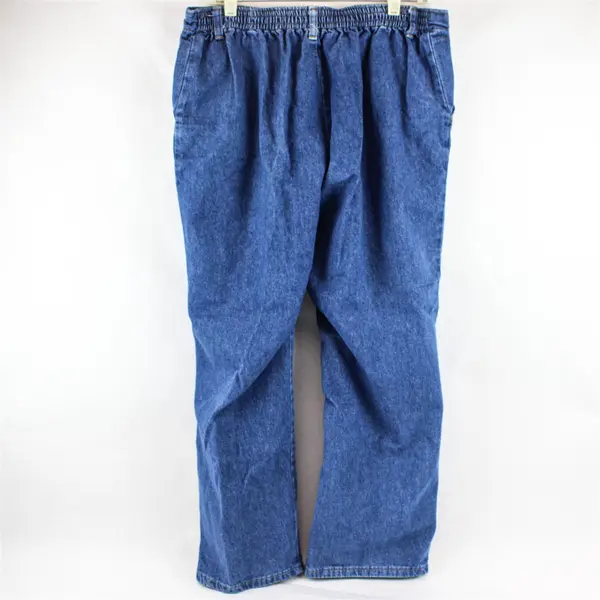 Vintage Chic Women's 34x28 Medium Wash Elastic Waist Straight Leg Denim Jeans