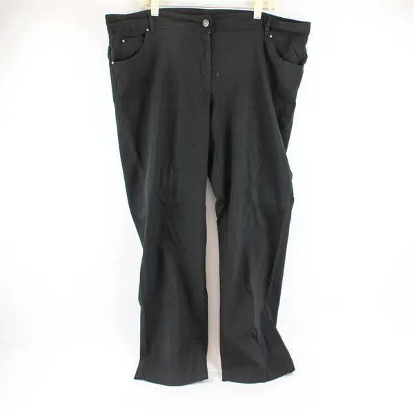 89th & Madison Women's 20 Black Stretchy Straight Leg Slacks Dress Pants
