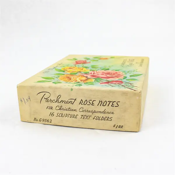 Set of 10 Vintage Sunshine Line Floral Rose Religious Notecards