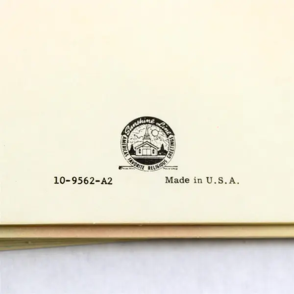 Set of 10 Vintage Sunshine Line Floral Rose Religious Notecards