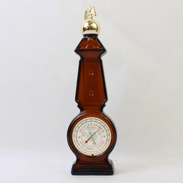 Vintage Avon Weather Or Not Decanter Leather After Shave (Full Bottle, 5 Oz)