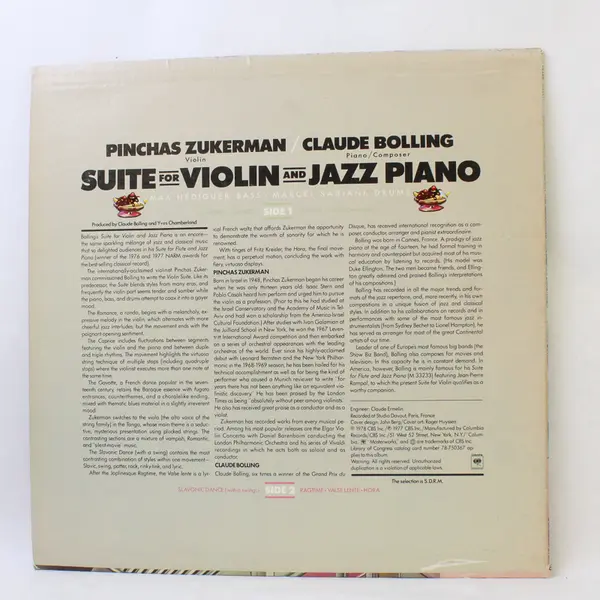 Suite For Violin And Jazz Piano 12" Vinyl Record