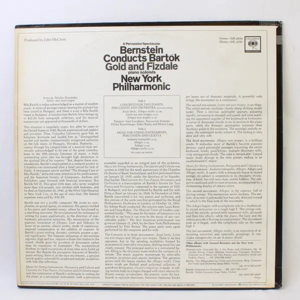  Bernstein Conducts Bartok 12" Vinyl Record