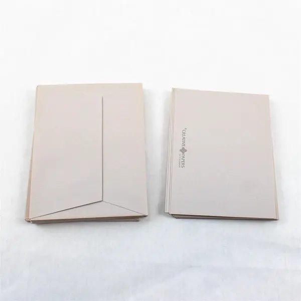 Set of 13 Creative Papers Beige Thank You Notecards with Envelopes