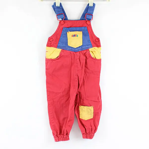 Circo Primary Color Colorblock Overalls Toddlers Size 3T
