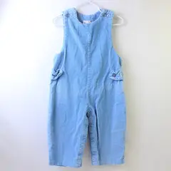 Vintage Hearts and Flowers Baby Blue Corduroy Baby's Size 24M